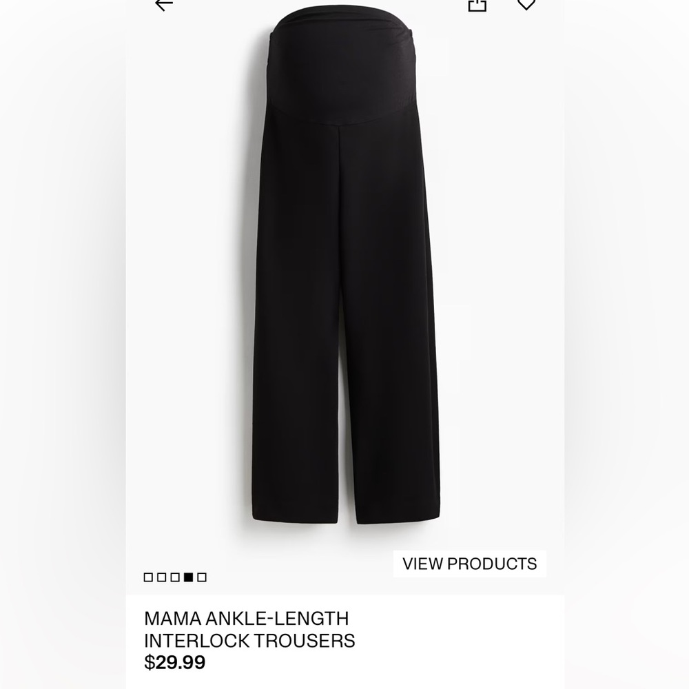 MATERNITY Black Straight Leg High-Waisted Pants